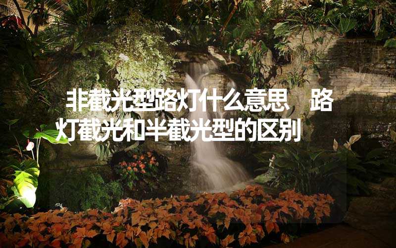 非截光型路灯什么意思 路灯截光和半截光型的区别